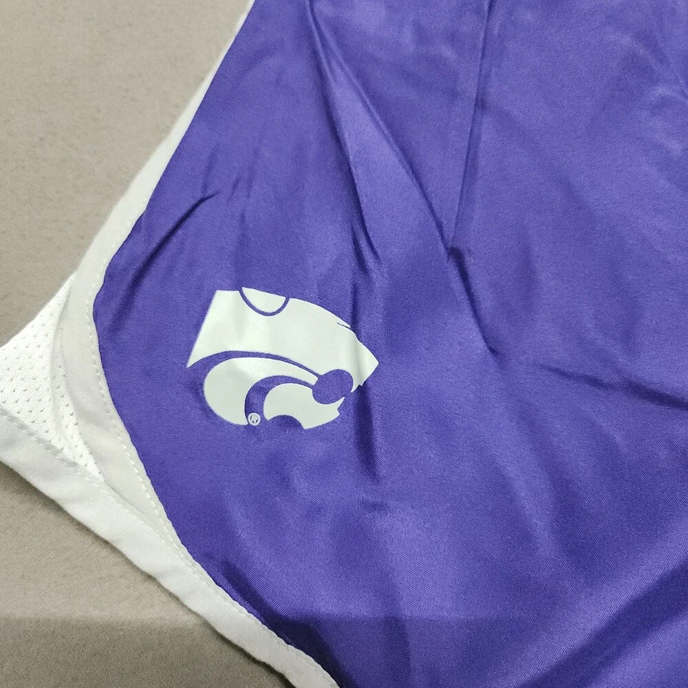 Nike Kansas St State Wildcats Dri-Fit Running Shorts Youth Xl Purple White 145